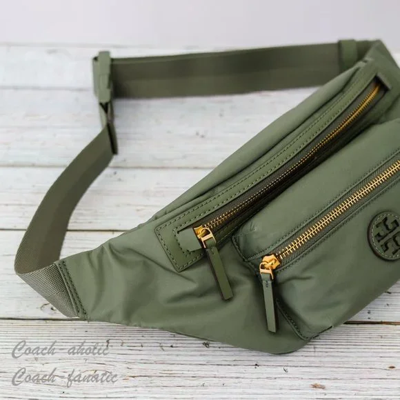 NWT Tory Burch 82508 Nylon Belt Bag Fanny Pack Crossbody in Palm Leaf - Picture 4 of 10